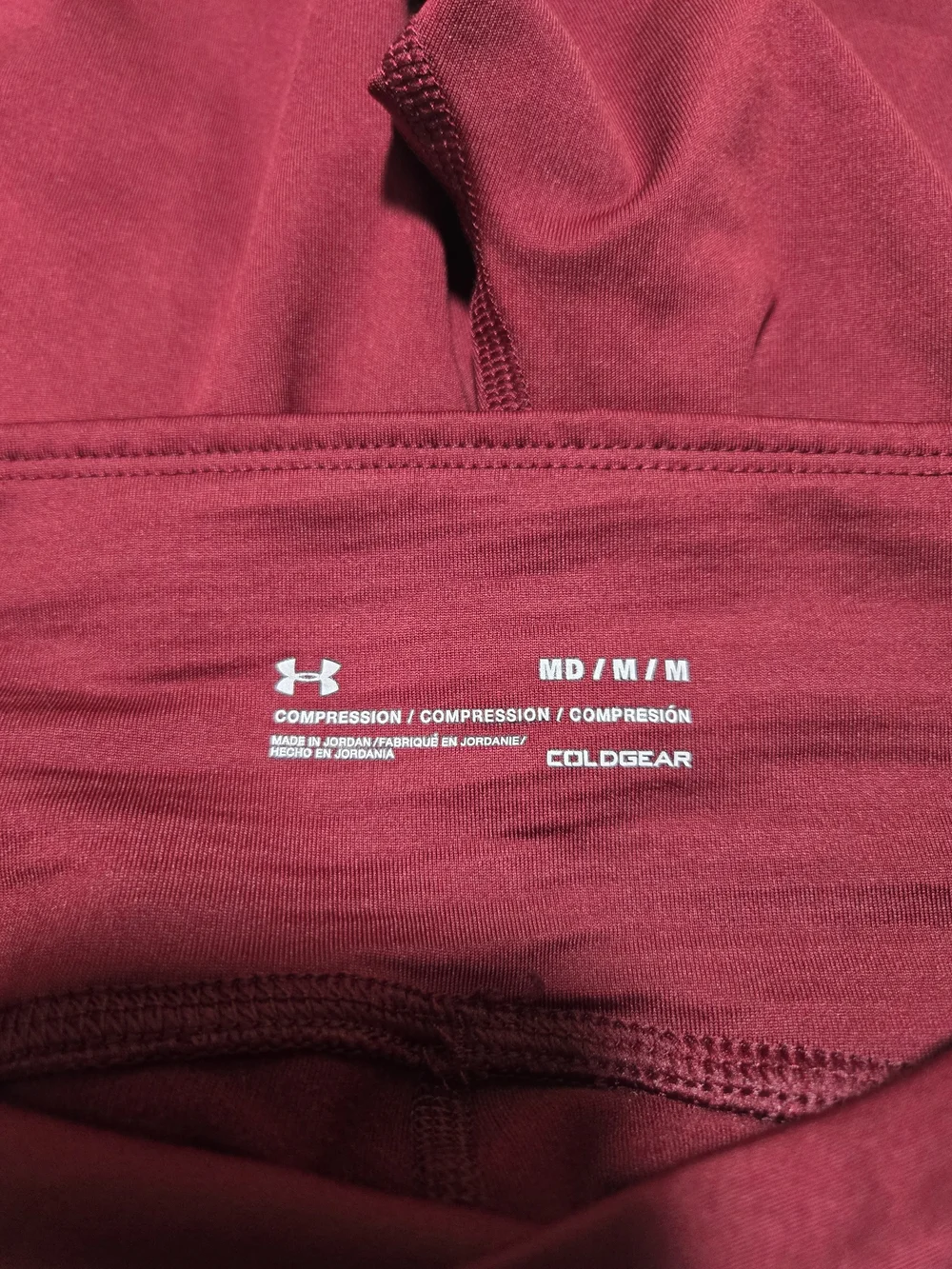 Under Armour Womens Burgundy and Heathered Maroon Leggings - Picture 5 of 9
